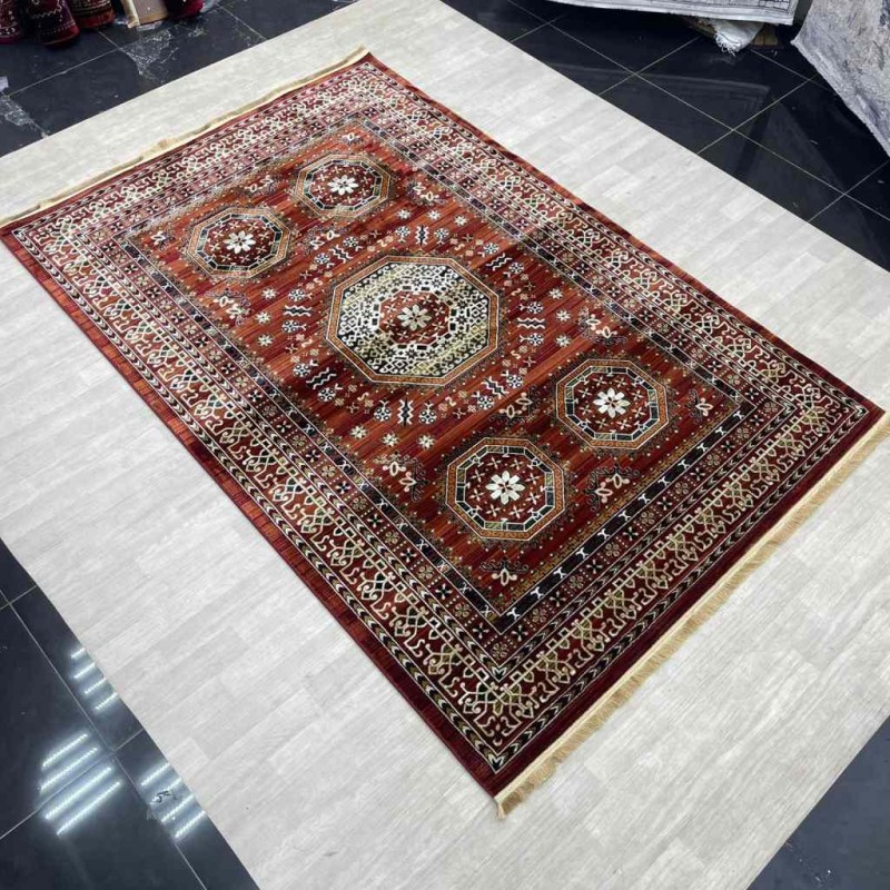 سجاد بخارى تركي p1137 احمر مقاس 200*300