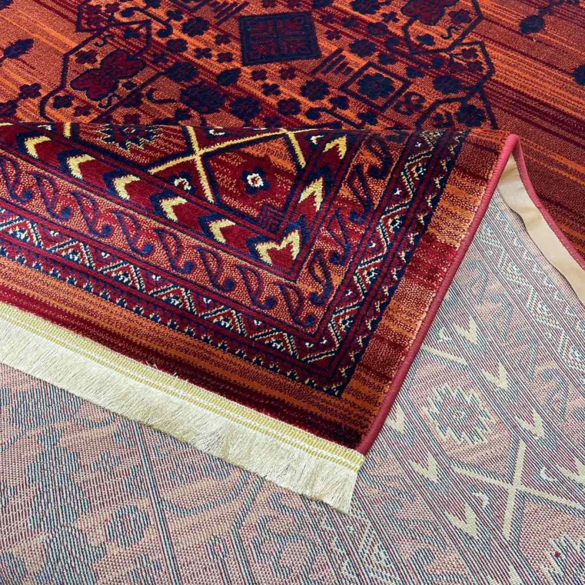 سجاد بخارى تركي p1139 احمر مقاس 120*170