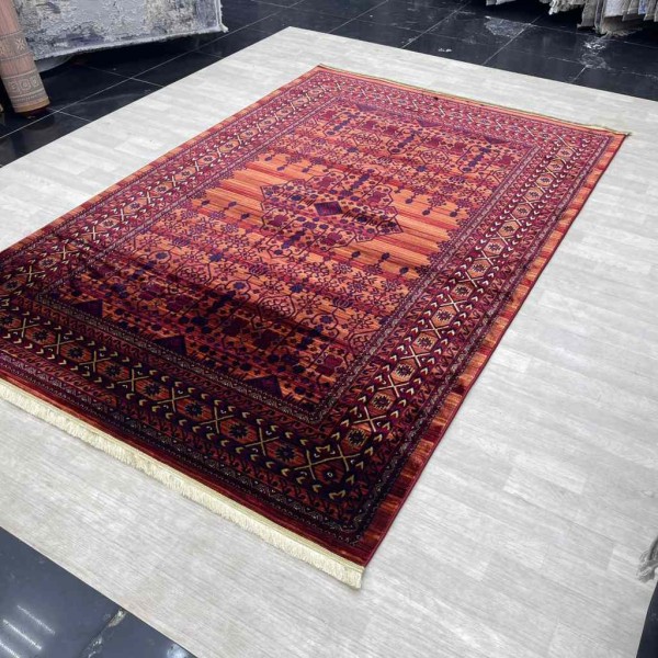 سجاد بخارى تركي p1139 احمر مقاس 120*170