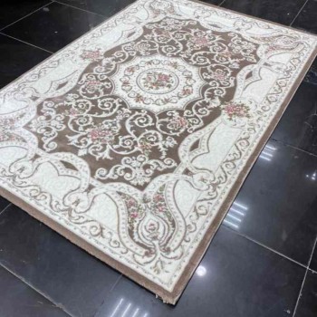 سجاد تركي دايمنت كشمير S021A بيج غامق
