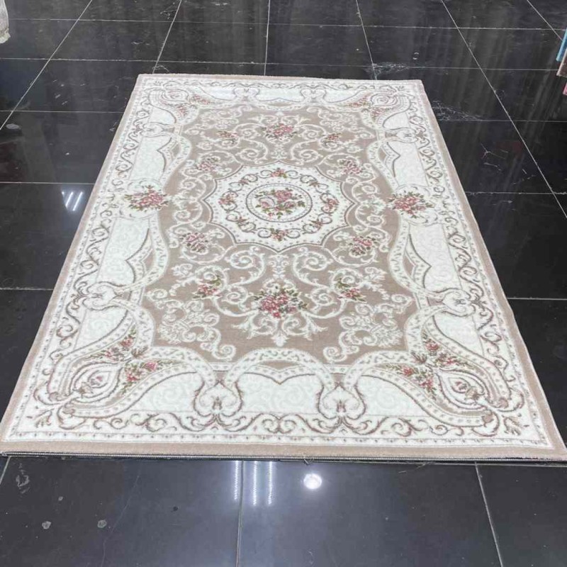 سجاد تركي دايمنت كشمير S021A بيج فاتح