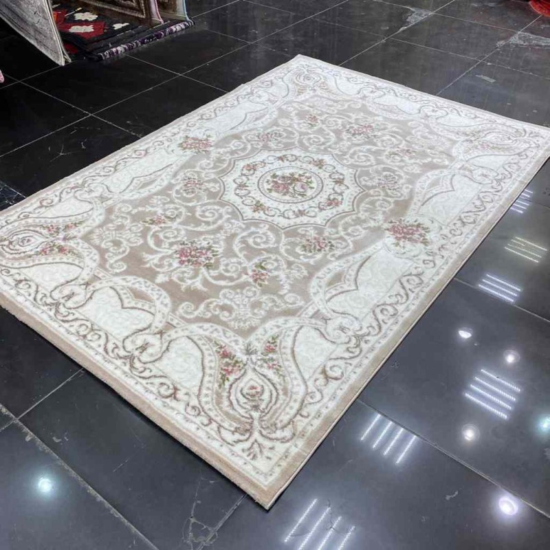 سجاد تركي دايمنت كشمير S021A بيج فاتح
