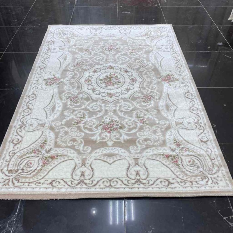 سجاد تركي دايمنت كشمير S021A بيج فاتح