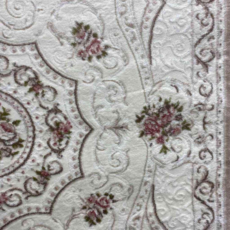 سجاد تركي دايمنت كشمير S021A ابيض
