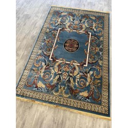 سجاد تركي كشمير نقش ايراني سماوي مقاس 100*200