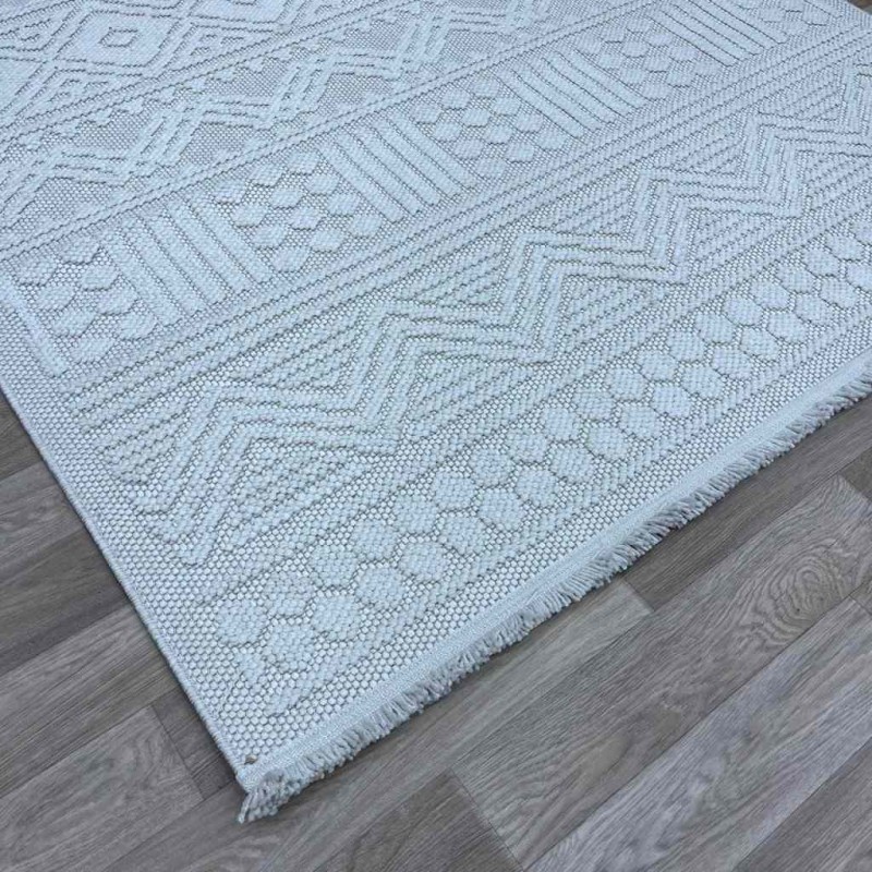 سجاد خيش تركي 10439B لون رصاصي مقاس 120*300