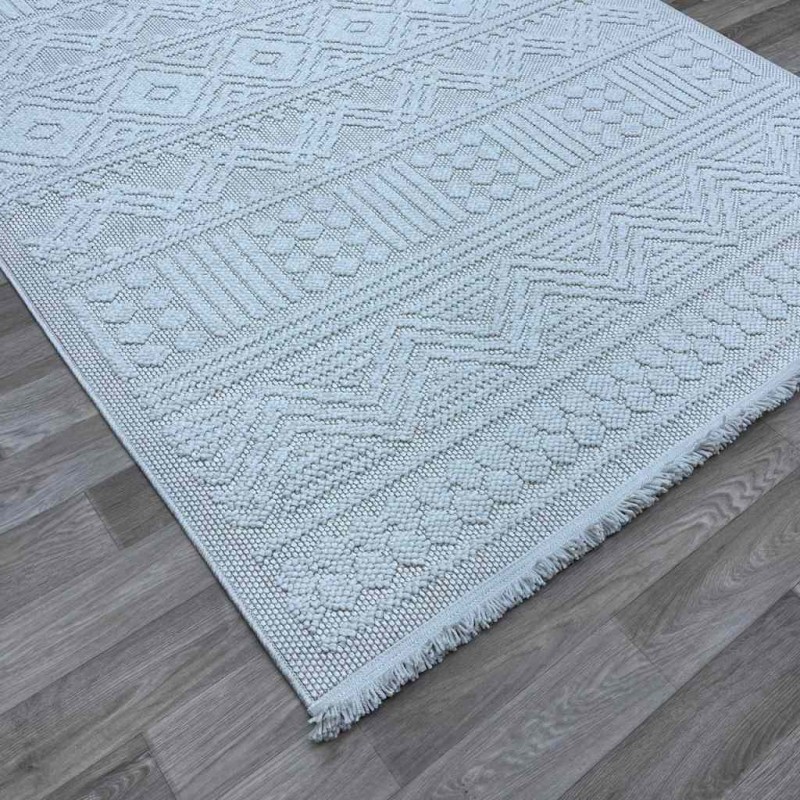 سجاد خيش تركي 10439B لون رصاصي مقاس 120*300