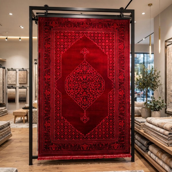 سجاد تركي بخارى هرات افغاني P1539 احمر غامق مقاس 80*150