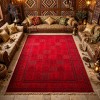 سجاد تركي بخارى هرات افغاني P1454 احمر غامق مقاس 150*220