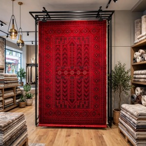 سجاد تركي بخارى هرات افغاني P1447 احمر غامق مقاس 80*150