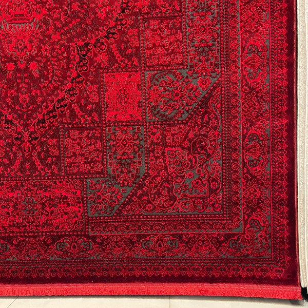 سجاد تركي بخارى هرات افغاني P1471 احمر غامق مقاس 100*300
