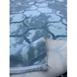 سجاد تركي صوف خيط مبروم مدام سماوي غامق مقاس 200*300