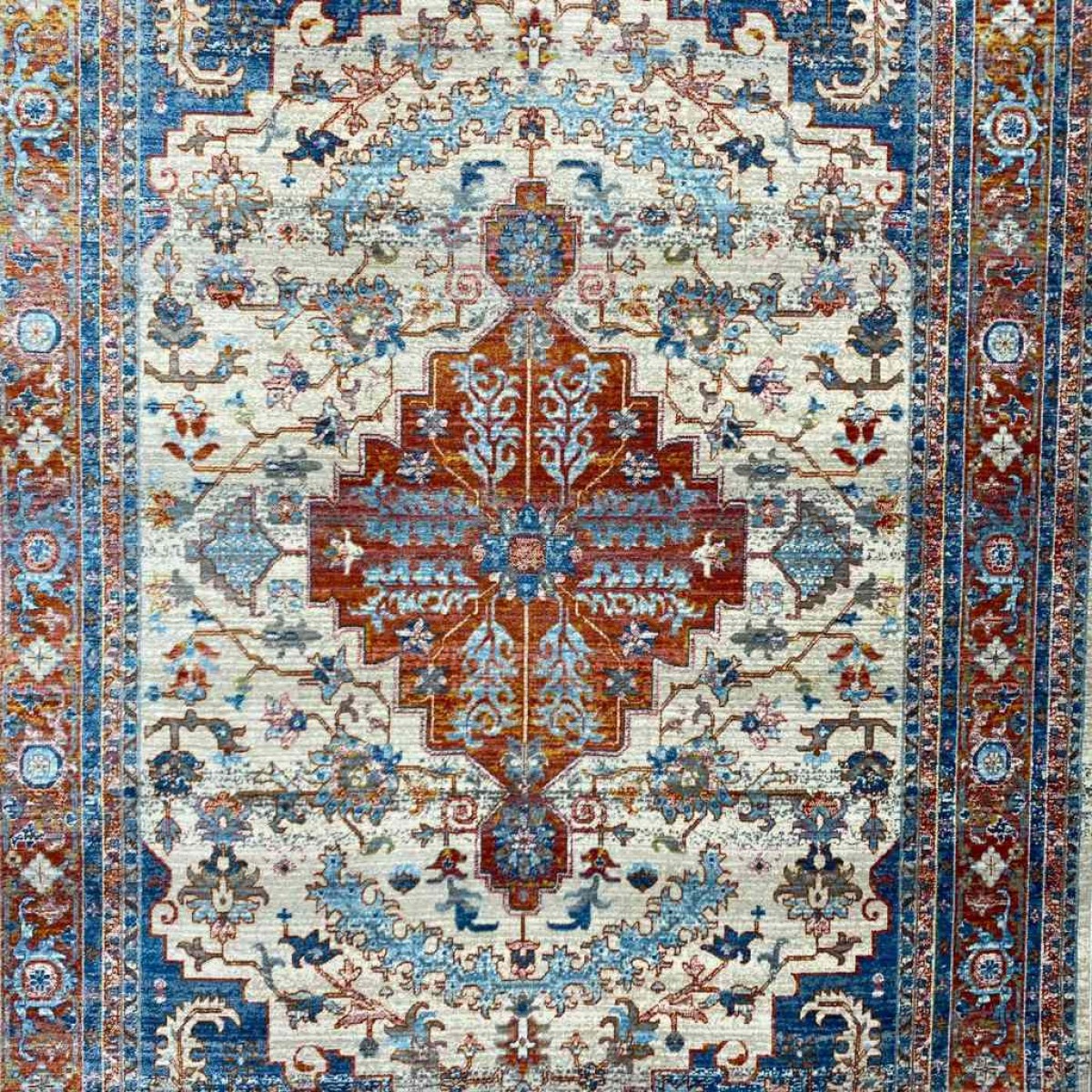 سجاد جورجي سامبا حرير 0199A بون ازرق 300*400