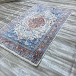 سجاد جورجي سامبا حرير 0199A بون ازرق 300*400