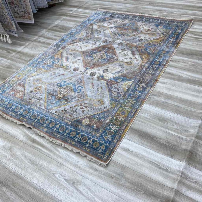 سجاد جورجي سامبا حرير 0658A سماوي 150*230
