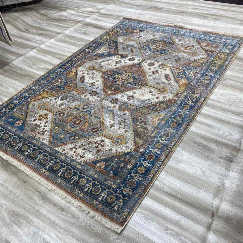 سجاد جورجي سامبا حرير 0658A سماوي 150*230