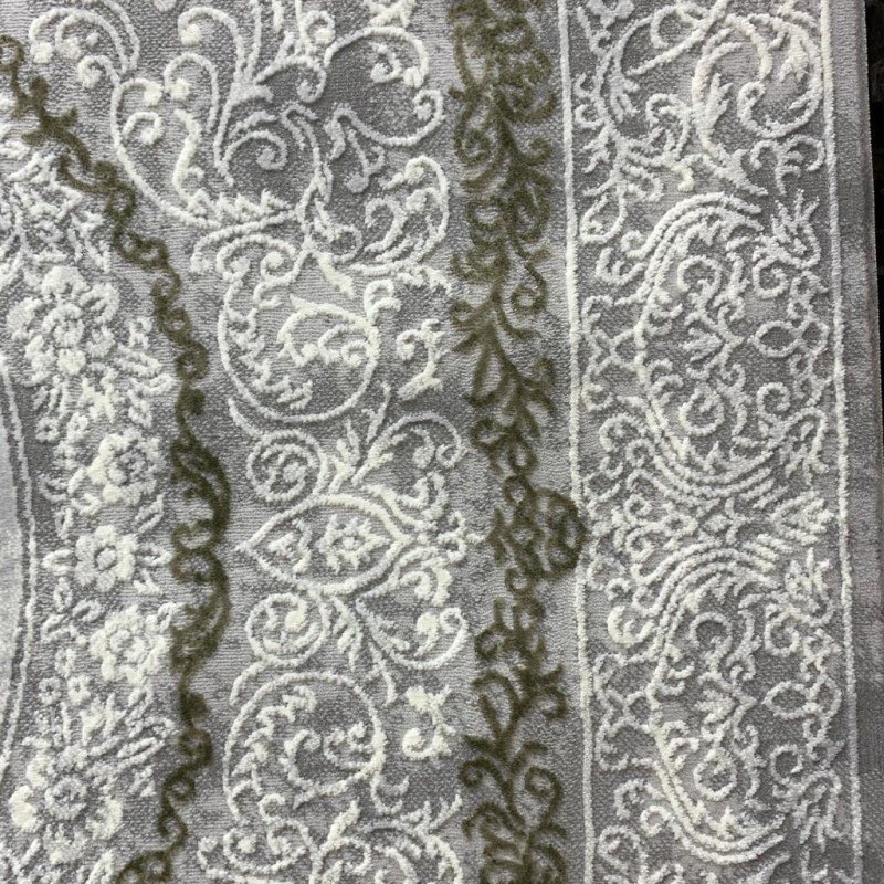 سجاد تركي نيو سوفت 67 رصاصي فاتح مع اخضر