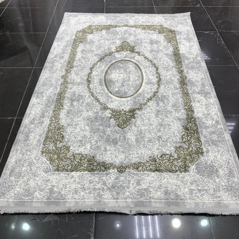 سجاد تركي نيو سوفت 67 رصاصي فاتح مع اخضر