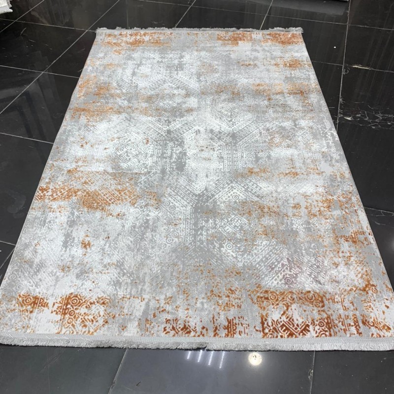 سجاد تركي نيو سوفت 75 رصاصي فاتح مع اورنج