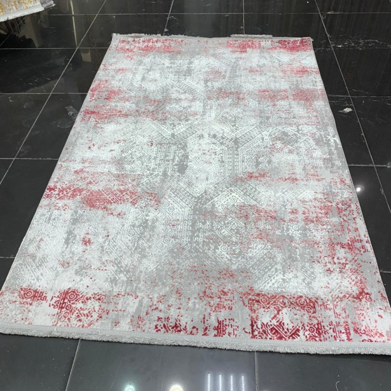 سجاد تركي نيو سوفت 75 رصاصي فاتح مع احمر