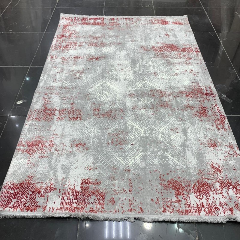 سجاد تركي نيو سوفت 75 رصاصي فاتح مع احمر