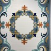 سجاد تركي اوركيد نقش كوري HR21A  كريم سماوي مقاس 100*300