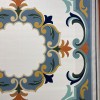 سجاد تركي اوركيد نقش كوري HR21A  كريم سماوي مقاس 100*300