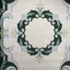 سجاد تركي اوركيد نقش كوري HR21A  كريم اخضر غامق مقاس 250*350