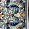سجاد تركي اوركيد نقش كوري HR36A سماوي كريم مقاس 100*300