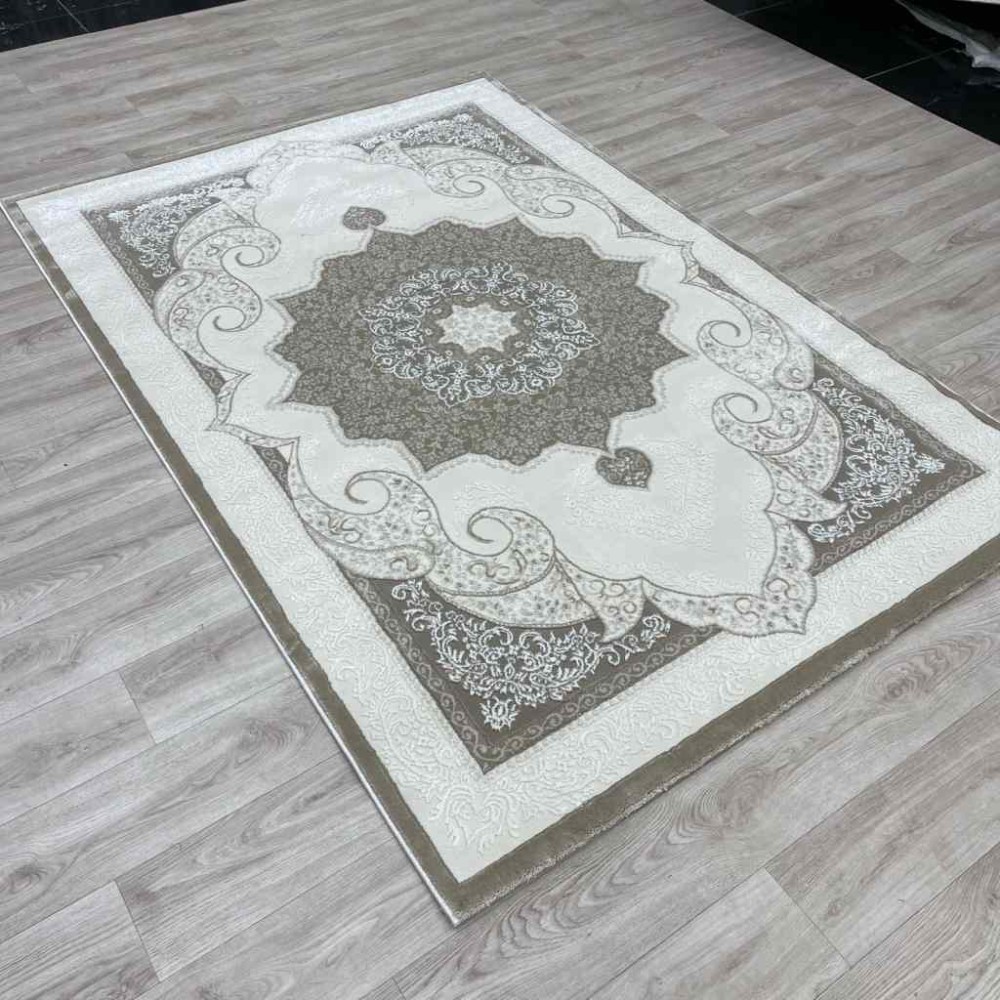 سجاد تركي باريس مودرن ناعم 0DS90Z بيج بيج فاتح مقاس 250*350