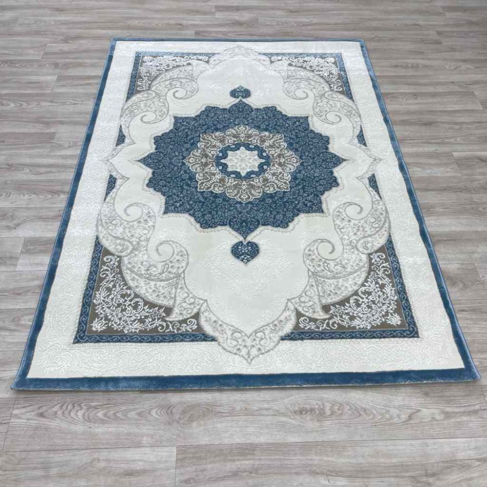 سجاد تركي باريس مودرن ناعم 0DS90Z سماوي بيج فاتح مقاس 200*300