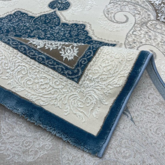 Turkish Paris carpet modern soft 0DS90Z blue light beige size 200*200 Turkish Paris carpet modern soft 0DS90Z blue light beige size 200*200