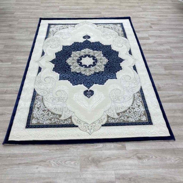سجاد تركي باريس مودرن ناعم 0DS90Z كحلي بيج فاتح مقاس 250*350