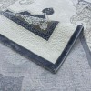 سجاد تركي باريس مودرن ناعم 0DS90Z رصاصي غامق بيج فاتح مقاس 150*220