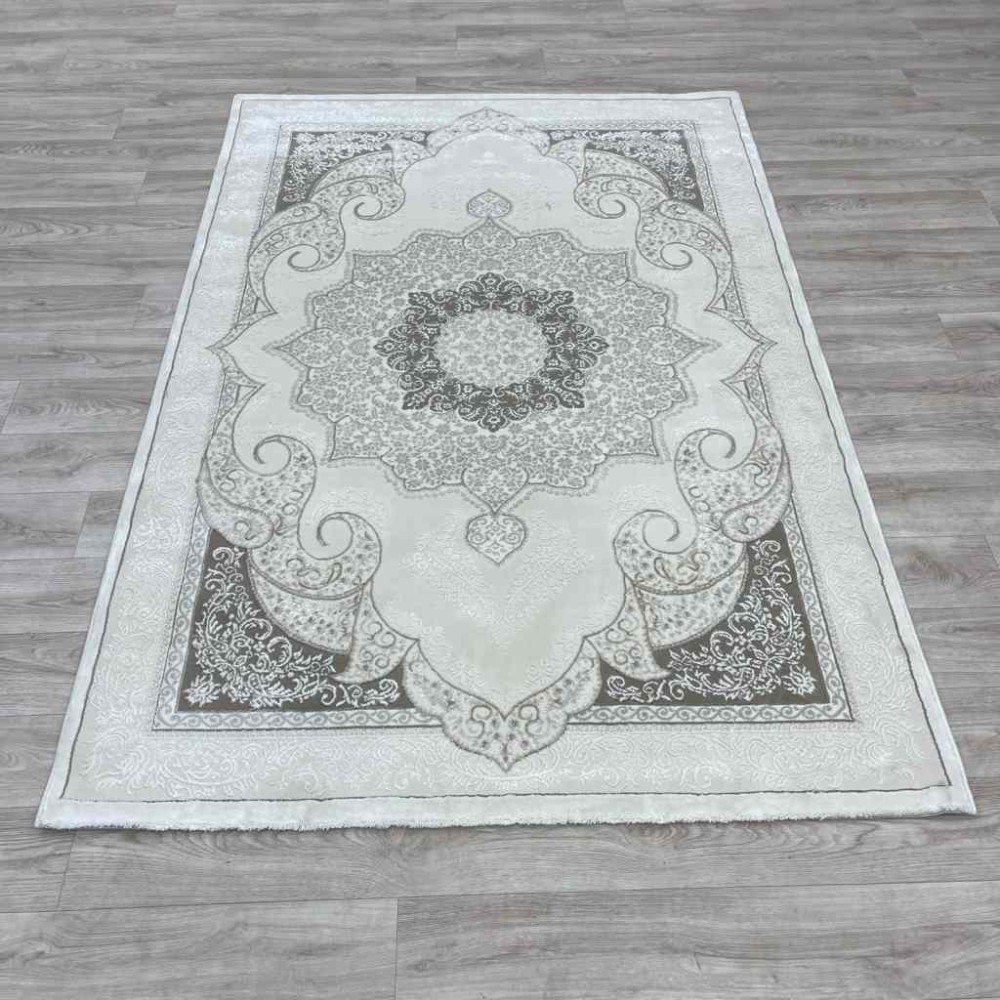 سجاد تركي باريس مودرن ناعم 0DS90Z ايفوري بيج فاتح مقاس 200*200