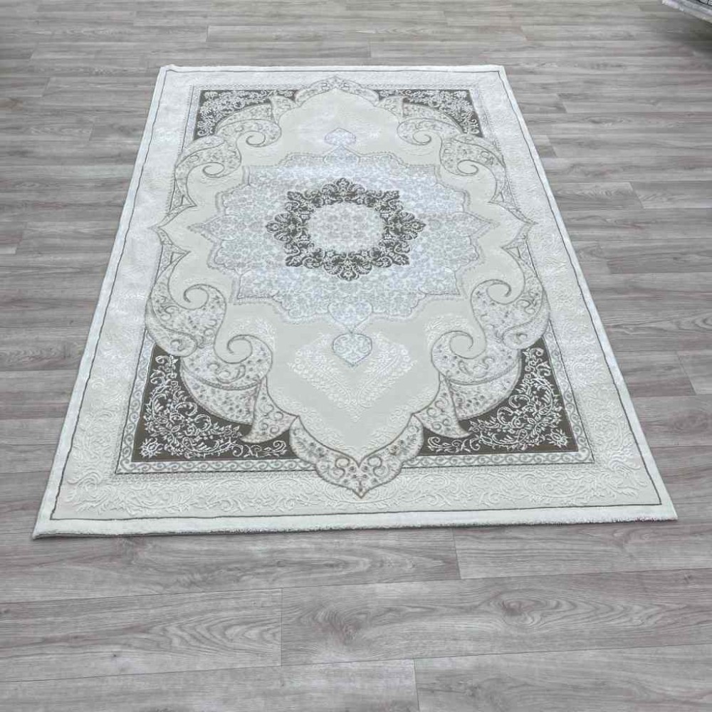 سجاد تركي باريس مودرن ناعم 0DS90Z ايفوري بيج فاتح مقاس 200*200