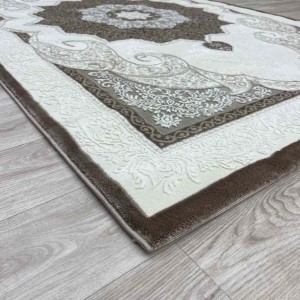 سجاد تركي باريس مودرن ناعم 0DS90Z بني بيج فاتح مقاس 300*400