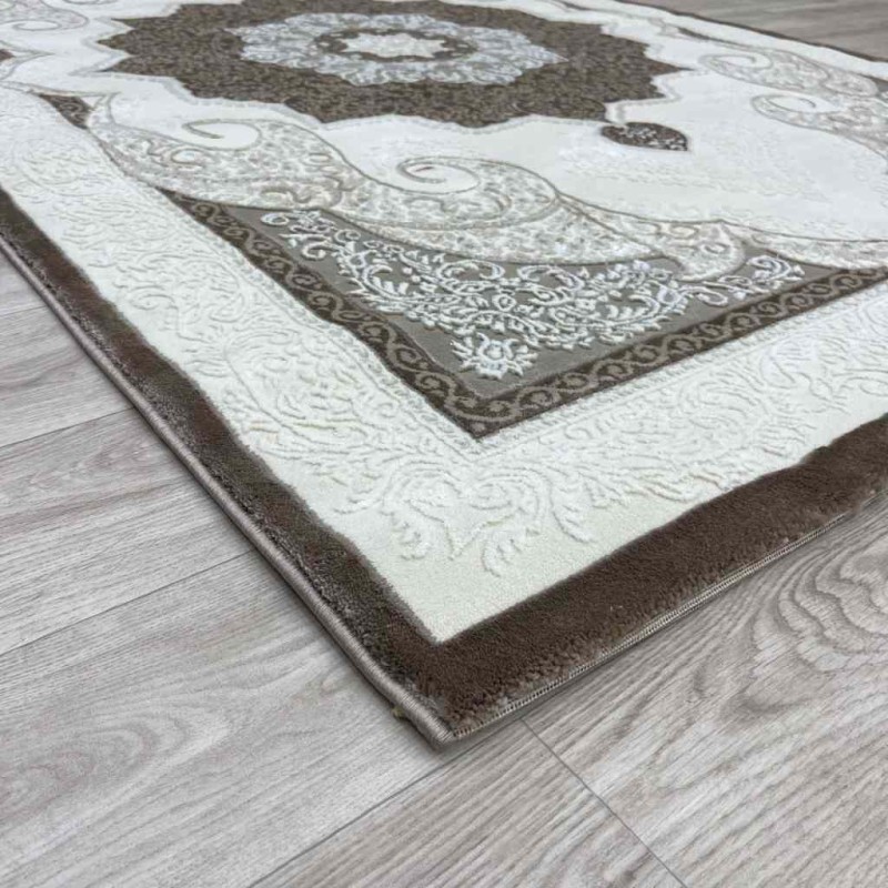سجاد تركي باريس مودرن ناعم 0DS90Z بني بيج فاتح مقاس 250*350