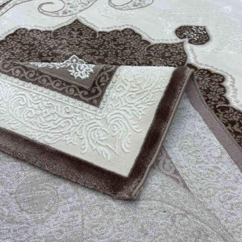 سجاد تركي باريس مودرن ناعم 0DS90Z بني بيج فاتح مقاس 250*350