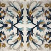 سجاد رمادا نقش كوري تركي A334A سماوي غامق مقاس 250*350