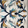سجاد رمادا نقش كوري تركي A334A سماوي غامق مقاس 250*350