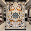 سجاد رمادا نقش كوري تركي A173A بيج مقاس 250*350