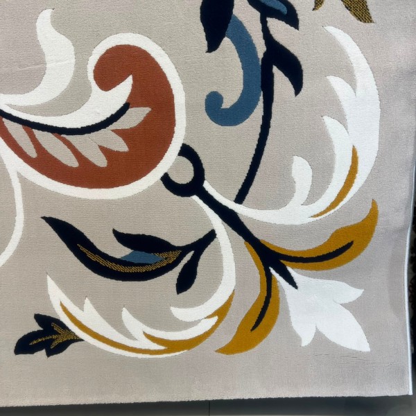 سجاد رمادا نقش كوري تركي A173A بيج مقاس 250*350