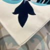 سجاد رمادا نقش كوري تركي A173A كحلي مقاس 150*220