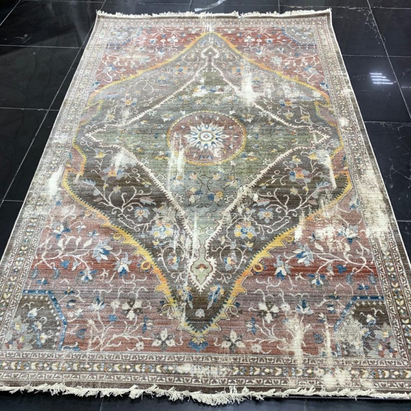 سجاد تركي سامبا حرير  232 اخضر بني
