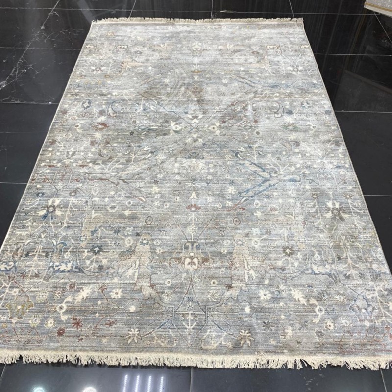 سجاد تركي سامبا حرير  305 رصاصي بيج