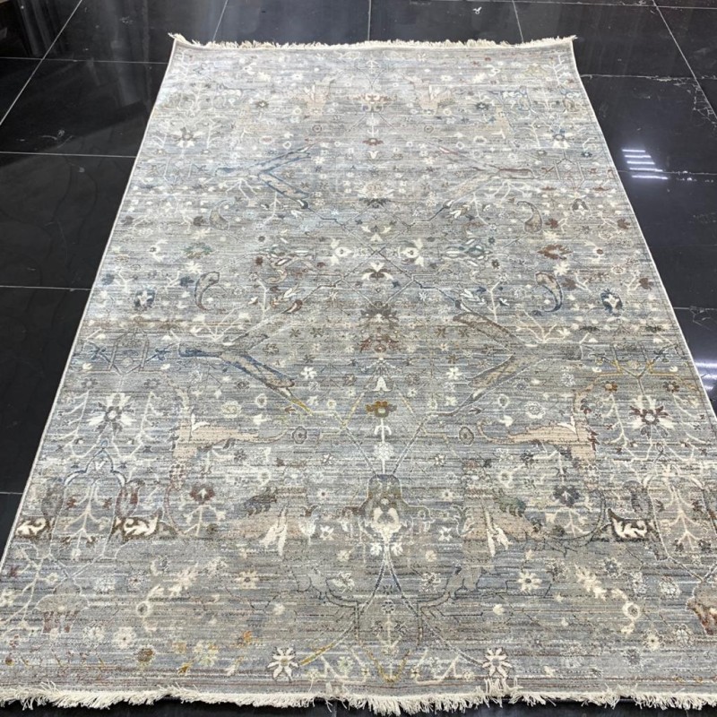 سجاد تركي سامبا حرير  305 رصاصي بيج