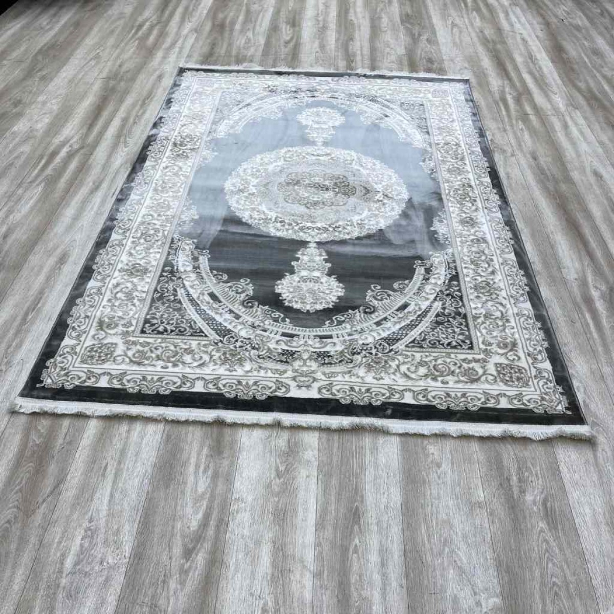 سجاد سيلك هاندا تركي P964C رصاصي مقاس 300*500
