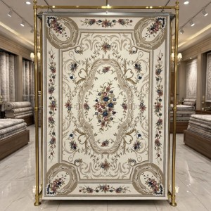 سجاد فرساي نقش فرنسي تركي MN87A ابيض بيج مقاس 150*220