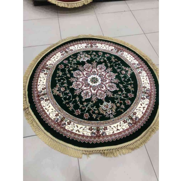 سجاد تركي لمار اخضر غامق دائري